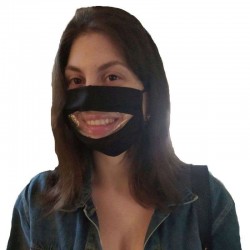 Μάσκα Προστασίας Προσώπου με Διαφάνεια αντί θολωτικό νάιλον Χρώμα Μαύρο Ειδική για Άτομα με Προβλήματα Ακοής min 5 τεμάχια