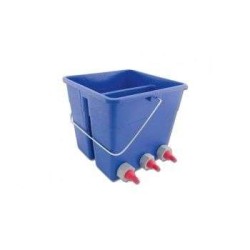 Κουβάς αρνιών τετράγωνο 10 lt, 6 θέσεων με βιδωτή βαλβίδα