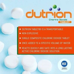 Διοξειδίου του Χλωρίου Dutrion Βιοκτόνο σε Ταμπλέτα για Απολύμανσης Νερού, Επιφάνειας 20 gr Min 10 ταμπλέτες