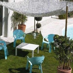 Δίχτυ Σκίασης Παραλλαγής Λευκό Γκρι με Περιμετρικό ΣΧΟΙΝI 5 mm 80% Σκίαση "URBAN" 2μ Χ 6μ 