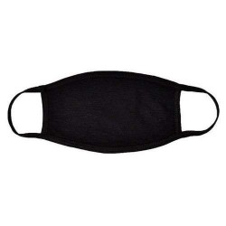 Μάσκα Προστασίας Προσώπου Υφασμάτινη Μαύρη με Λάστιχο Βαμβακερή 100% 