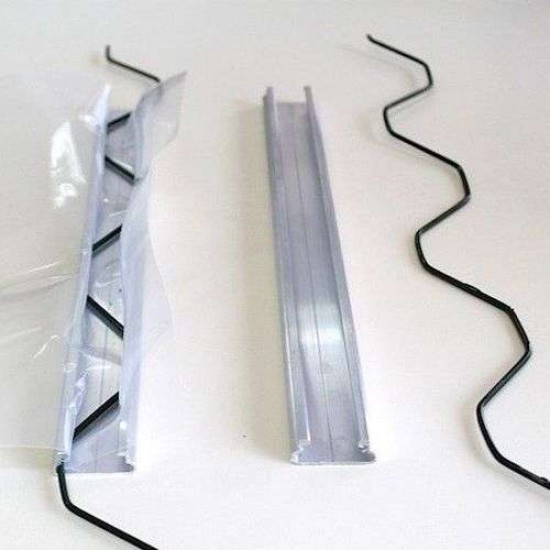 Προφίλ Αλουμινίου με Πλαστικοποιημένο Ελατήριο CLIP & LOCK Νάιλον για συγκράτηση Νάιλον ή Μουσαμά, Δίχτυ 3μ μήκος - Τιμή Ανά ΜΕΤΡΟ 