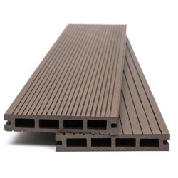 DECK-WPC Δαπέδου Dark BROWN 40110 Πάχος 2,30cm x Πλάτος 14,00cm x Μήκος 3,60m Τιμή ανά Τεμάχιο