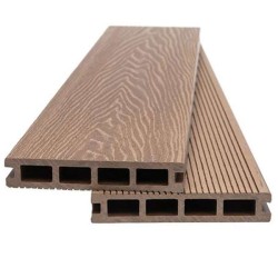 DECK-WPC Δαπέδου Νέας Γενιάς με 3D Νερά TEAK 80155 Πάχος 2,50cm x Πλάτος 14,60cm x Μήκος 3,60m Τιμή ανά Τεμάχιο