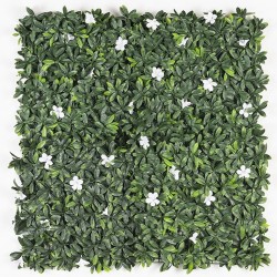 Συνθετικό Διακοσμητικό Πάνελ  Πυκνή Φυλλωσιά Τρισδιάστατη όψη Πράσινο ΛΕΥΚΟ πλακίδιο 0,50μ Χ0,50 μ 