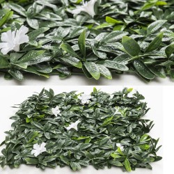 Συνθετικό Διακοσμητικό Πάνελ  Πυκνή Φυλλωσιά Τρισδιάστατη όψη Πράσινο ΛΕΥΚΟ πλακίδιο 0,50μ Χ0,50 μ 