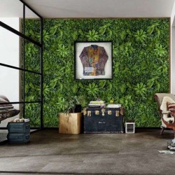 Συνθετικό Διακοσμητικό Πάνελ  Πυκνή Φυλλωσιά Τρισδιάστατη όψη πλακίδιο 1μ Χ1 μ 