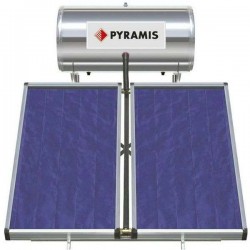 Ηλιακός Θερμοσίφωνας Pyramis 160lt με Επιλεκτικούς Συλλέκτες 3m² Glass Τριπλής Ενέργειας
