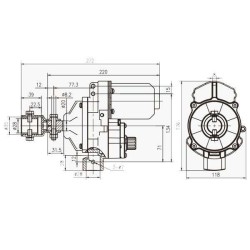 Μοτέρ Παραθύρου 24v στα 60 N/m Στροφές 2,8rpm Ισχύς 60W