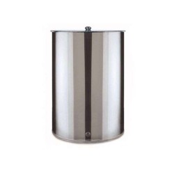 Βαρέλι SANSONE Πρεσαριστό Ανοξείδωτο 100 Lt Ανοιχτό με Καπάκι και Κάνουλα