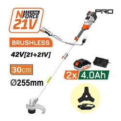 NAKAYAMA Pro EC4611X44 Θαμνοκοπτικό Brushless Μπαταρίας 42V (21+21),Li-Ion,2x4Ah,30cm Μεσινέζα