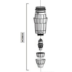 Ανταλακτικό Μετρητής για Δοσομετρική Αντλία Υδρολίπανσης DOSATRON D3GL2 Αναλογία 0,2-2% Αναρρόφηση 0,02-60 L/h τύπου Βεντούρι