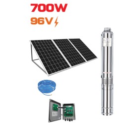 Ηλιακή Αντλία Νερού NAKAYAMA Pro NP2230 96V 750W – Πλήρες Σετ με 3 Φωτοβολταϊκά Πάνελ 1650W
