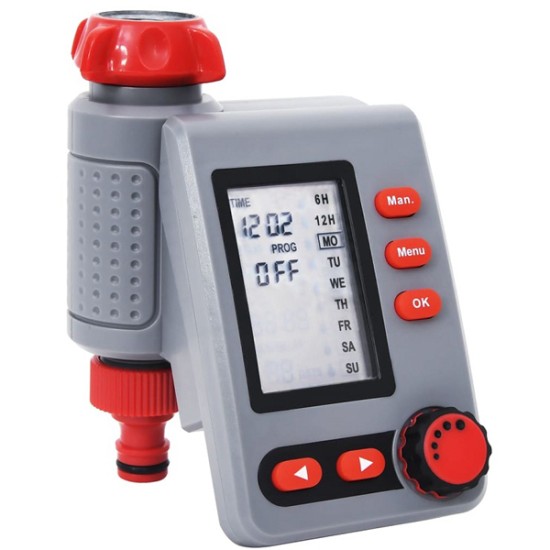 Προγραμματιστής Βρύσης Ψηφιακός Με ενσωματωμένη ηλεκτροβάνα Μεταλλικό Θηλυκό ρακόρ 3/4'