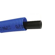 Δικτυωμένος Σωλήνας Τουμπόραμα Ύδρευσης Θέρμανσης Palatherm-PEX/FLEX Μαύρος από Φ16 έως Φ18 με Επενδυμένο Σπιράλ Προστασίας Μπλε 50 μέτρα
