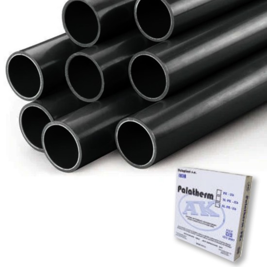Σωλήνας Δικτυωμένου Πολυαιθυλενίου Μαύρος Τουμπόραμα Ύδρευσης & Θέρμανσης Palatherm PE-Xb από Φ15 έως Φ32