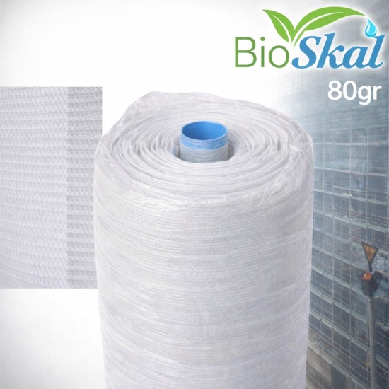 Δίχτυ Προστασίας Σκαλωσιάς BioSkaL Λευκό 80 γραμ Πετονιάς monofilament σε 3Χ100
