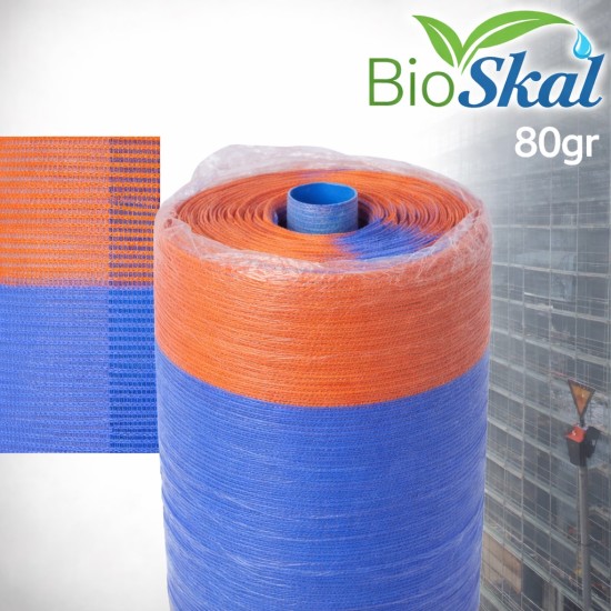 Δίχτυ Προστασίας Σκαλωσιάς BioSkaL Πορτοκαλί Μπλέ 75 γραμ Πετονιάς monofilament ρολό 3Χ100