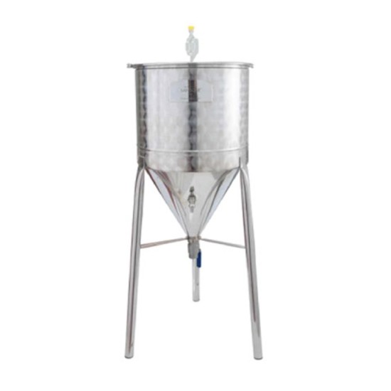 Βαρέλι με Κωνικό Πυθμένα Samsone Ανοξείδωτο 500 Lt Πλήρης σετ με Βάση, Καπάκι, Κάνουλα και Κλιπς