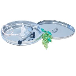 Βαρέλι με Κωνικό Πυθμένα Samsone Ανοξείδωτο 500 Lt Πλήρης σετ με Βάση, Καπάκι, Κάνουλα και Κλιπς