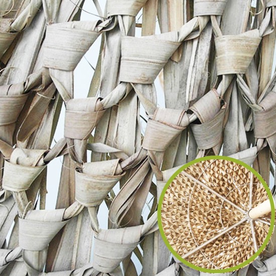 Κάλυμμα Ομπρέλας από Φοινικόφυλλο Ασιατικού Φοίνικα Πλεκτό Στρογγυλό Φ250