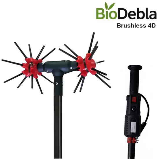 Πακέτο Ελαιοραβδιστικό Παλμικό Αχινός BioDebla Carbon 4D με Μπαταρία Πλάτης 45Ah με Κοντάρι από Ανθρακονήματα 2,3μ Βάρος 2,5 κιλά με Ραβδάκια Fiberglass με Μοτέρ Brushless 1000 Watt