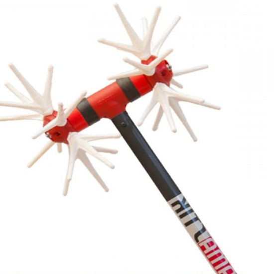 Ελαιοραβδιστικό Ηλεκτρικό YAMASTIK 12-30V, 400 watt, "Νιφάδα x12" Ραβδάκια "V" για να Αποκολλάται ο Καρπός (Μεταλλικά Γρανάζια) με Κοντάρι Ανθρακονήματος Βάρος 1,80κγ