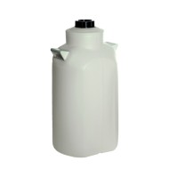 Βαρέλι Πλαστικό Λαδούσα Πλακέ 50 Λίτρων Λευκό για Λάδι και Τρόφιμα