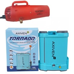 Ψεκαστήρας Μπαταρίας PRO ΛΙΘΙΟΥ 16 Lit, 12V-12Am, ΤΑΥΤΟΧΡΟΝΗΣ ΑΝΑΔΕΥΣΗΣ TORNADO Κατάλληλος και για Χαλκό, Ασβέστη με Εκτοξευτήρας Scirocco Blower Οριζόντιας Απόστασης 6μ, Κατακόρυφης 3μ, ΚΟΚΚΙΝΟΣ