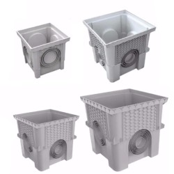 Εξυπνο Φρεάτιο Κωνικό Πλαστικό Καλωδίων, Αποχέτευσης, Υδροσυλλογής σε Γκρι Χρώμα σε Διαστάσεις από 200Χ200 έως 550Χ550