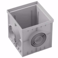 Φρεάτιο σε Σχήμα Κύβου Πλαστικό Καλωδίων, Αποχέτευσης, Υδροσυλλογής σε Γκρι Χρώμα σε Διαστάσεις από 200Χ200 έως 700Χ700