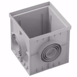 Φρεάτιο σε Σχήμα Κύβου Πλαστικό Καλωδίων, Αποχέτευσης, Υδροσυλλογής σε Γκρι Χρώμα σε Διαστάσεις από 200Χ200 έως 700Χ700