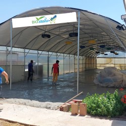 Αποθήκη 8Χ30 Σωληνωτός Σκελετός με Οροφή Α/Μ Νάιλον & Πετροβαμβακα Πλευρικά Πολυεστερικό Κυματοειδές (Τιμή με Εγκατάσταση)