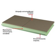 Θερμομονωτικό Πλακάκι από Εξηλασμένη Πολυστερίνη 70mm Novablok Terrace 30X60cm (Ελάχιστη Παραγγελία 50τεμ - 9 τ.μ.)