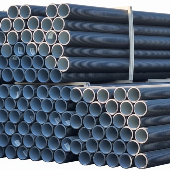 Σωλήνας Αποστράγγισης Φ250 SN4 Διπλού Τοιχώματος 6 μέτρων - 360 Μοιρών