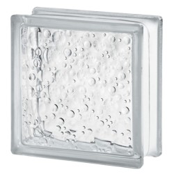 Υαλότουβλο Φυσσαλίδα (Bubble Savona) Άχρωμο 19×19×8cm Αποστολή από την Αποθήκη Θεσσαλονίκης