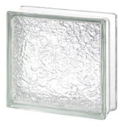 Υαλότουβλο Πάγος Άχρωμο 29.8×29.8×10cm Τσεχίας Αποστολή από την Αποθήκη Θεσσαλονίκης