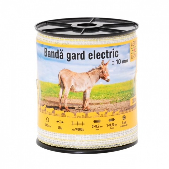 Ταινία Ηλεκτρικής Περίφραξης 200m Πλάτος 1cm Αντοχής 60 Κιλών Μέγιστο Μήκος Περίφραξης 9χλμ