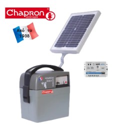 Πλήρες Βαλιτσάκι Ηλεκτρικής Περίφραξης Chapron1,9J 8200V + Φ/Β, ΧΩΡΙΣ Μπαταρία (για εύκολη ΜΕΤΑΦΟΡΑ με BoxNow, Courier) Κάλυψη έως 15χλμ, για Αγελάδες, Κατσίκες, Πρόβατα, και Άλογα