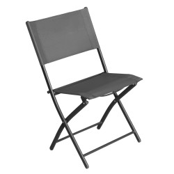 BORMANN BSP1164 Καρέκλες Εξ. Χώρου Πτυσσόμενη Μεταλλική, 1x1 Textilene Γκρι, 52x43x80cm BSP1164 BORMANN