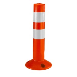 Πλαστικό Κολωνάκι Οδικής Σήμανσης 45cm με Αντανακλαστική Ταινία