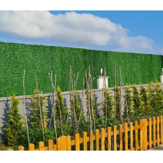 Φράχτης Περίφραξης με Γαλβανιζέ Πλέγμα και Συνθετικό Γκαζόν Διάστασης 1,8μ Χ 10μ