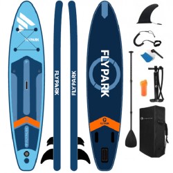 Σανίδα SUP FLYPARK Φουσκωτή με Ρυθμιζόμενο Κουπί με Τρόμπα και Σακίδιο Μεταφοράς 320x75x15cm Σανίδα SUP FLYPARK Φουσκωτή με Ρυθμιζόμενο Κουπί με Τρόμπα και Σακίδιο Μεταφοράς 320x75x15cm