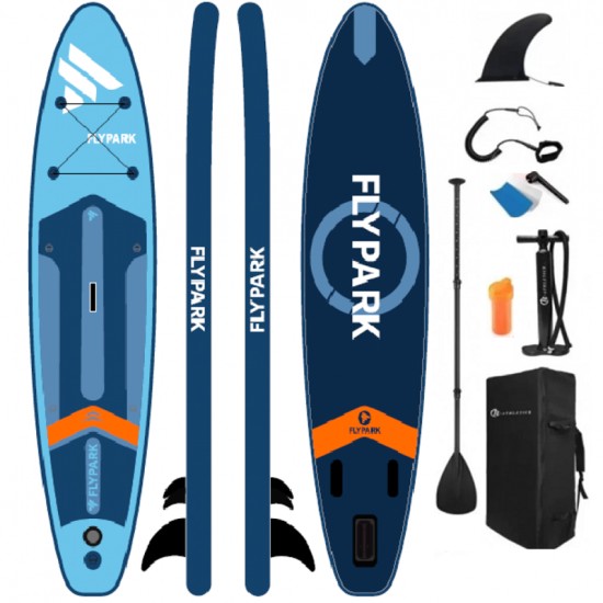 Σανίδα SUP FLYPARK Φουσκωτή με Ρυθμιζόμενο Κουπί με Τρόμπα και Σακίδιο Μεταφοράς 320x75x15cm