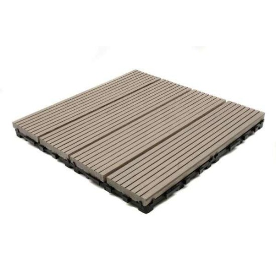 DECK-WPC Πλακάκι Δαπέδου Light GREY 180 Πάχος 1,20cm x Πλάτος 30cm x Μήκος 30cm Τιμή ανά Τεμάχιο DECK-WPC Πλακάκι Δαπέδου Light GREY 180 Πάχος 1,20cm x Πλάτος 30cm x Μήκος 30cm Τιμή ανά Τεμάχιο