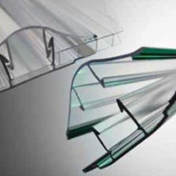 Προφίλ τύπου Η Διαιρούμενο Πλαστικό Μήκους 300cm για Πάχος Πολυκαρβονικών 16mm Αποστολή από την Αποθήκη Θεσσαλονίκης