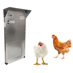 Αυτόματη Πόρτα για Κοτέτσι 30X30εκ Γαλβανιζέ Συνοδεύεται από Μετασχηματιστή 220V