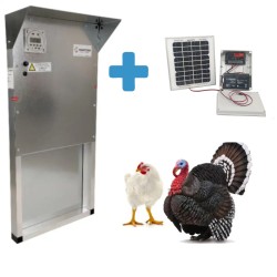 Πακέτο Αυτόματη Πόρτα για Κοτέτσι 40X40εκ & Φωτοβολταικό