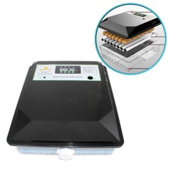 Κλωσσομηχανή Αυτόματη 60 Αυγών Εκκολαπτική με Θερμομετρο Υγρασιόμετρο Κατάλληλη για Αυγά Κότας, Πάπιας, Χήνας, Φασιανού, Ορτυκιού