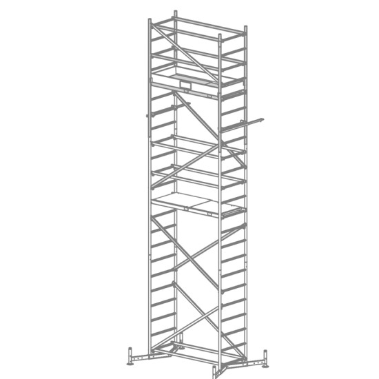 Σκαλωσιά Αλουμινίου AS700 Πλατφόρμα 1,5μΧ0,6μ Μέγιστο Υψος Πλατφόρμας 5μ